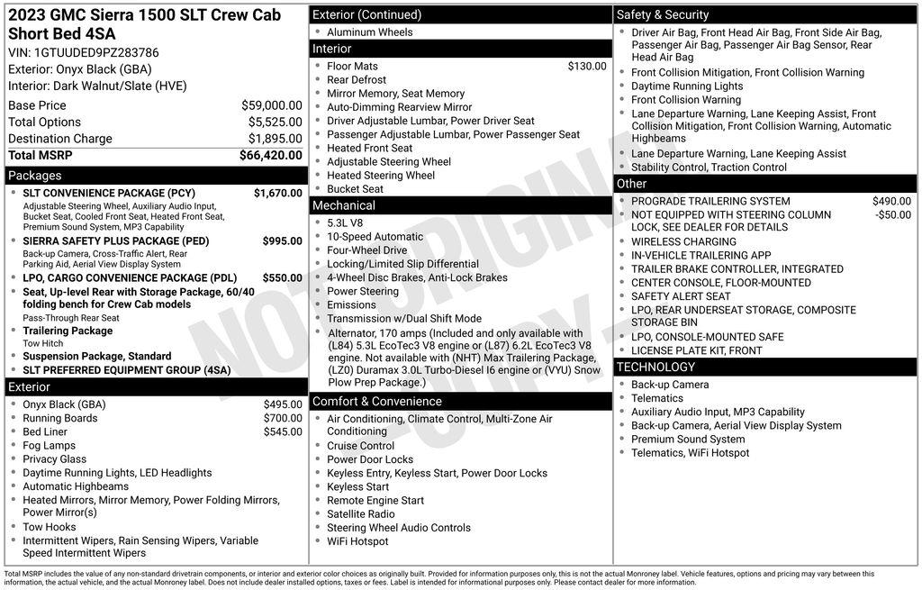 GMC Sierra 1500 4WD Crew Cab 147" SLT 2023