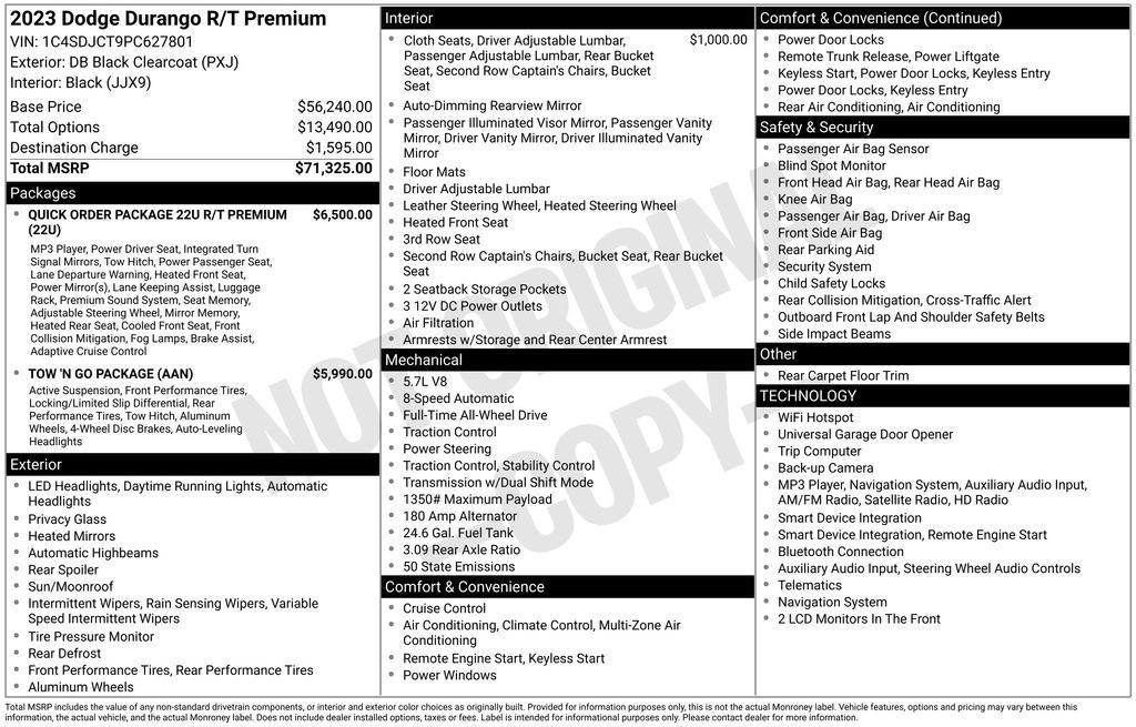 Dodge Durango R/T Premium AWD 2023