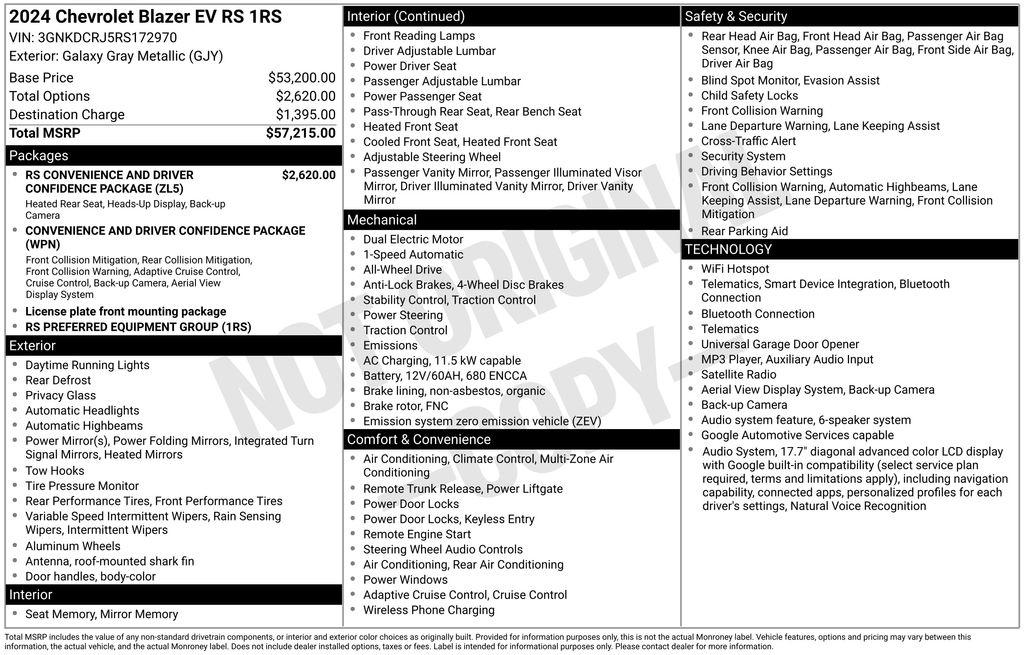 Chevrolet Blazer EV eAWD 4dr RS w/1RS 2024