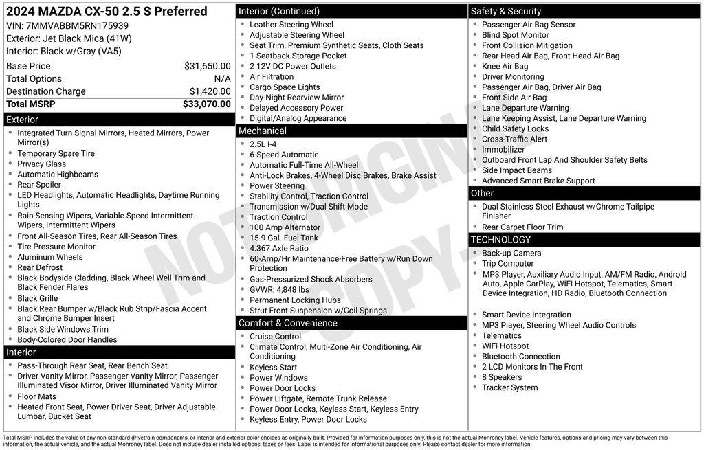 Mazda CX-50 2.5 S Preferred Package AWD 2024