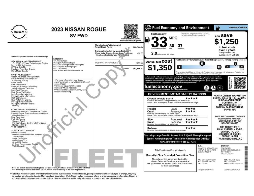 Nissan Rogue FWD SV 2023