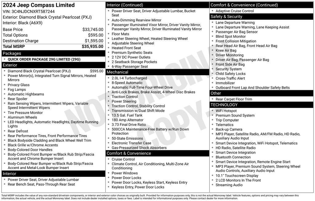 Jeep Compass Limited 4x4 2024