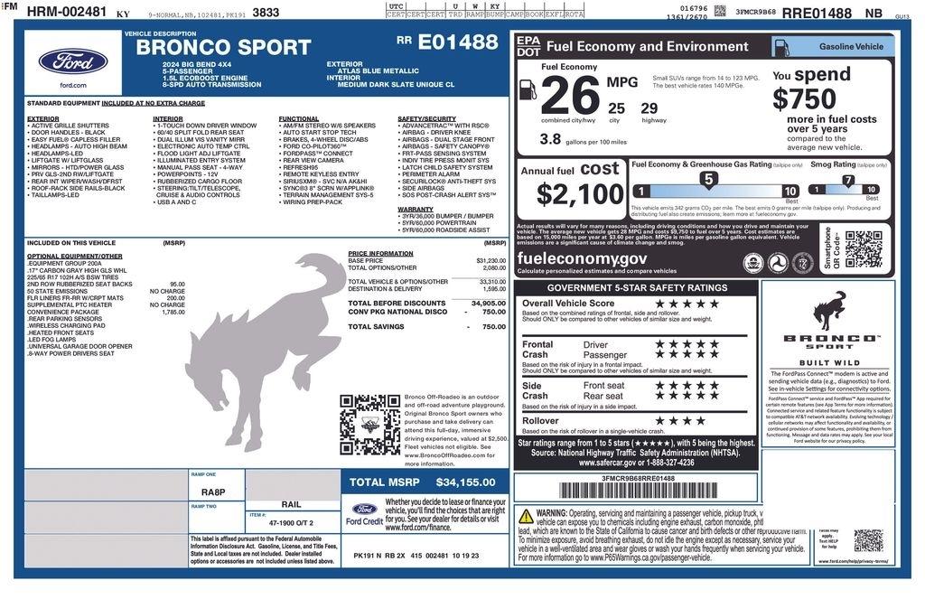 Ford Bronco Sport Big Bend 4x4 2024