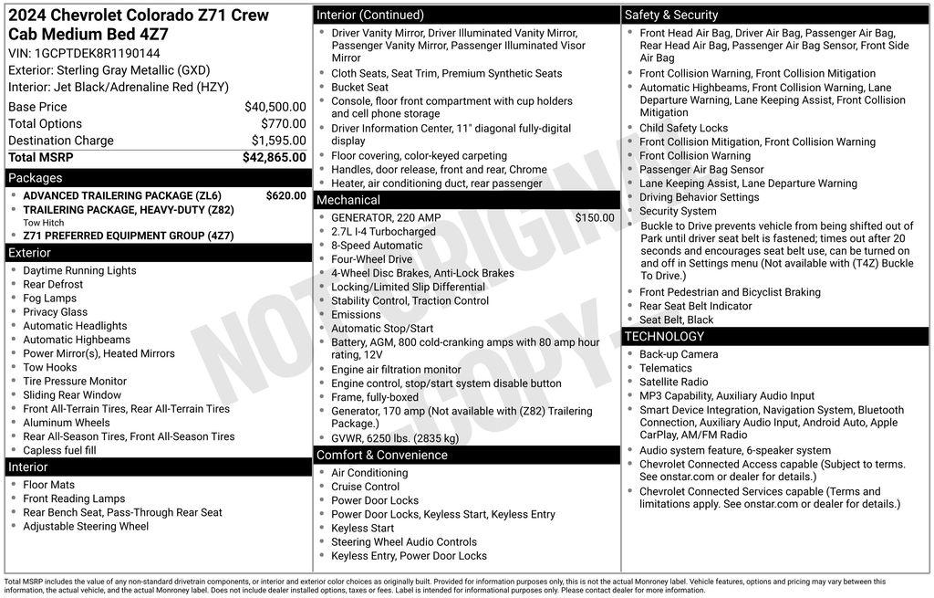 Chevrolet Colorado 4WD Crew Cab Z71 2024