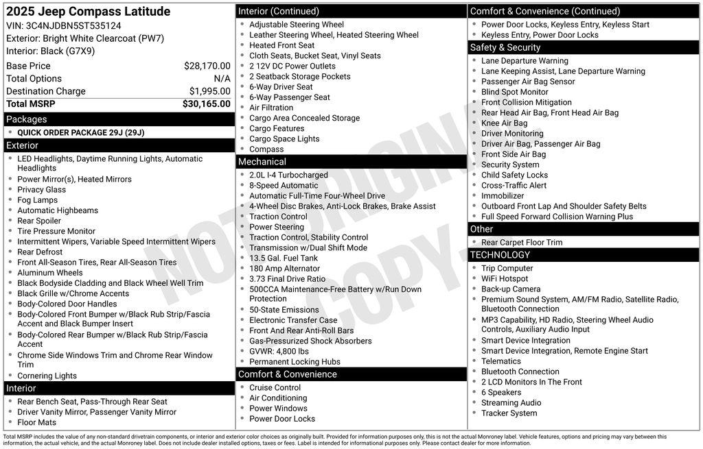 Jeep Compass Latitude 4x4 2025