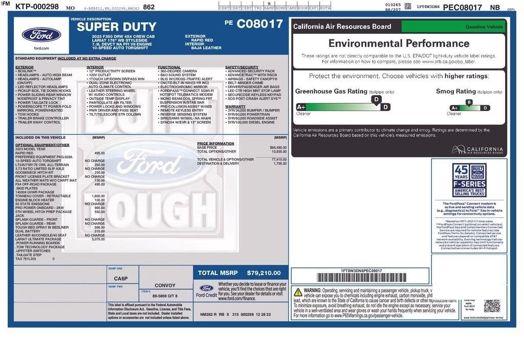 Ford Super Duty F-350 DRW King Ranch 4WD Crew Cab 8' Box 2023