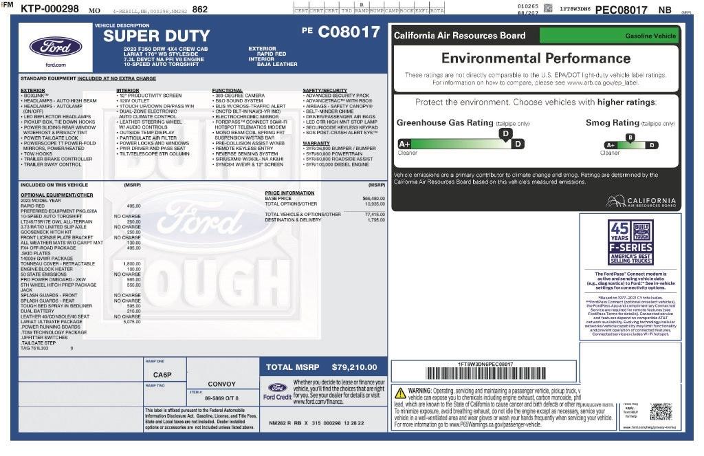 Ford Super Duty F-350 DRW King Ranch 4WD Crew Cab 8' Box 2023
