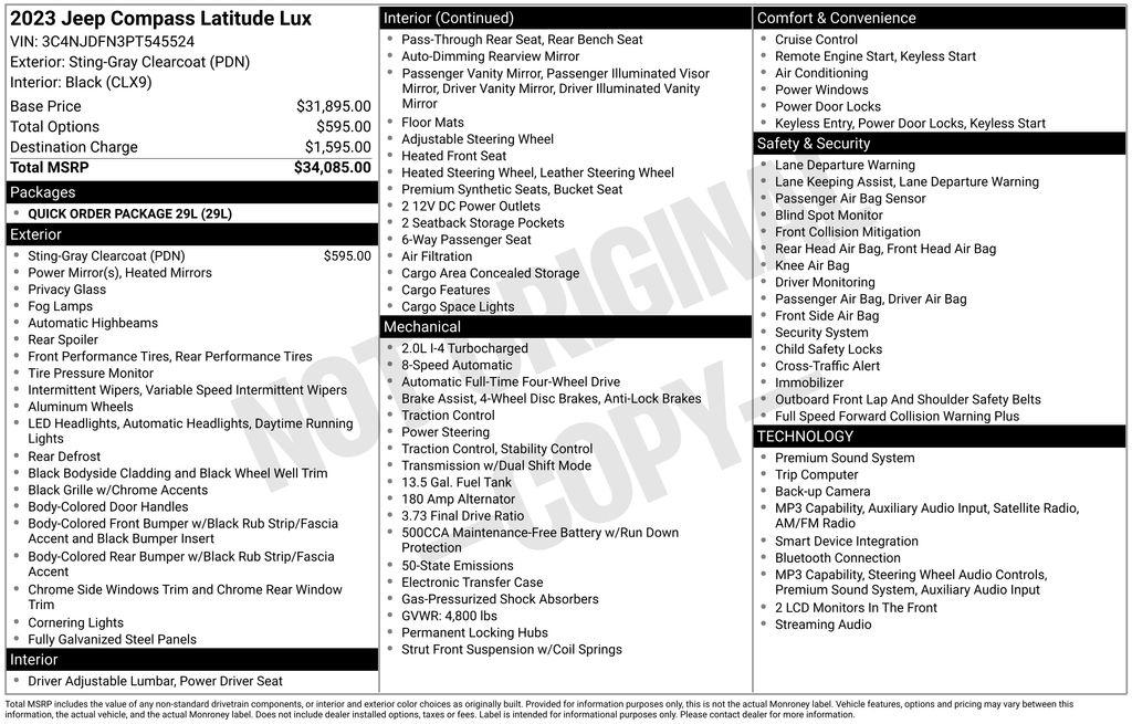 Jeep Compass Latitude Lux 4x4 2023