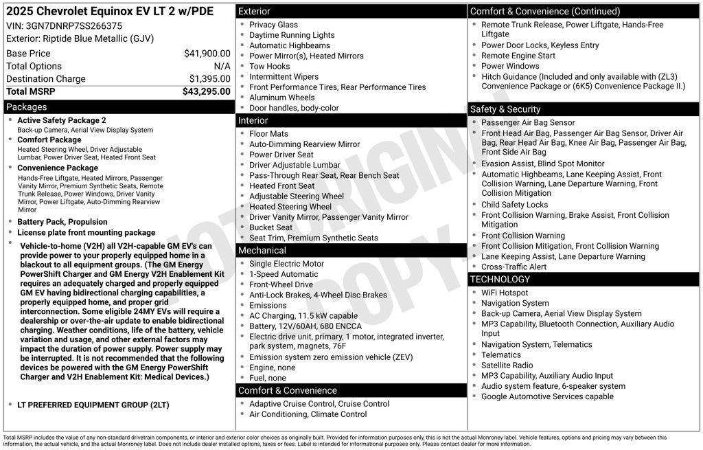 Chevrolet Equinox EV 4dr LT2 w/PDE 2025