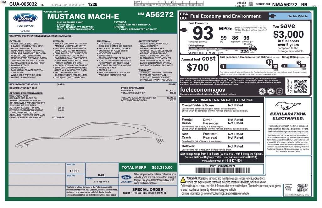 Ford Mustang Mach-E Premium AWD 2022