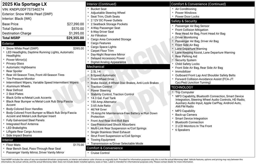 Kia Sportage LX FWD 2025