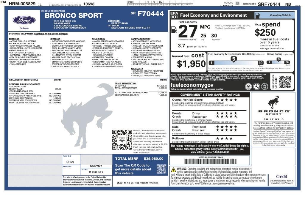 Ford Bronco Sport Big Bend 4x4 2025