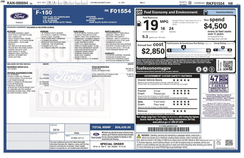Ford F-150 XLT 4WD SuperCrew 5.5' Box 2024