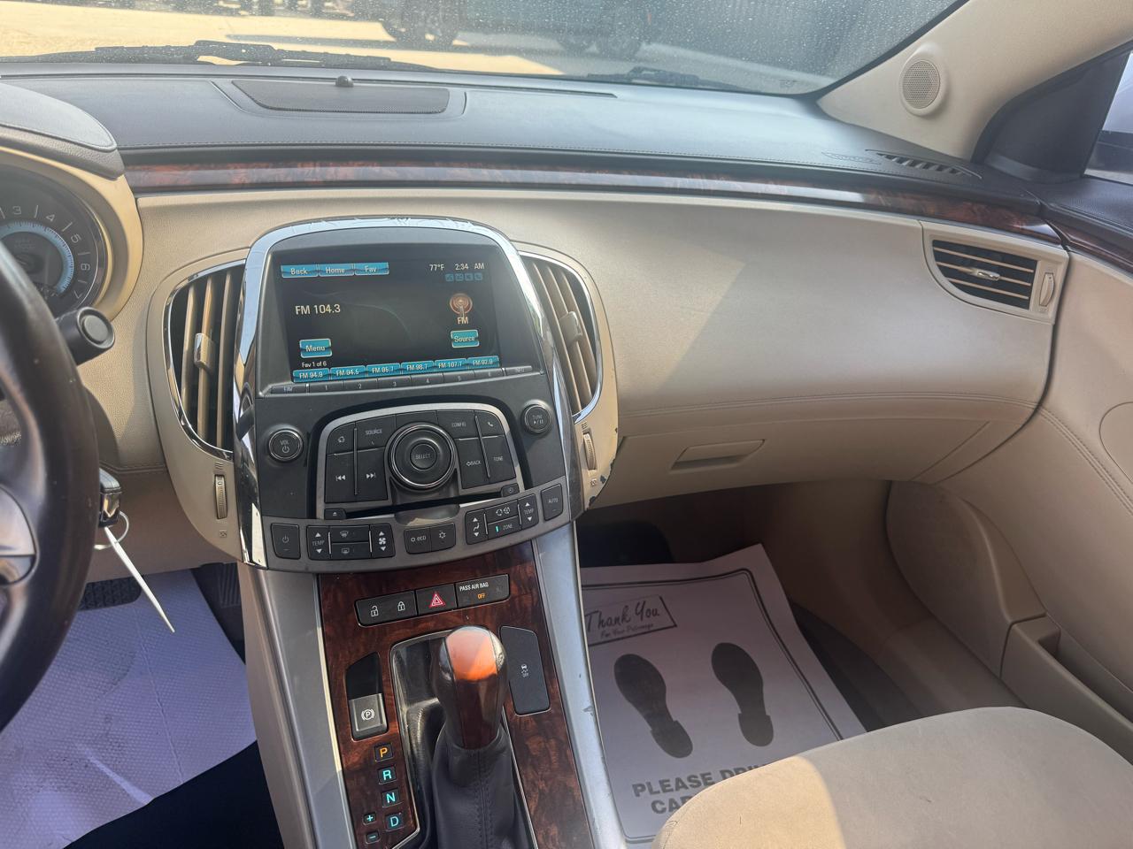 Buick LaCrosse Convenience Package 2012