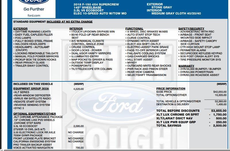 Ford F-150 XLT SuperCrew 4WD 2018