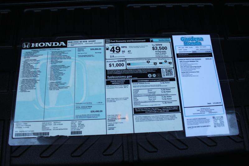 Honda Civic Sport Hybrid 2026