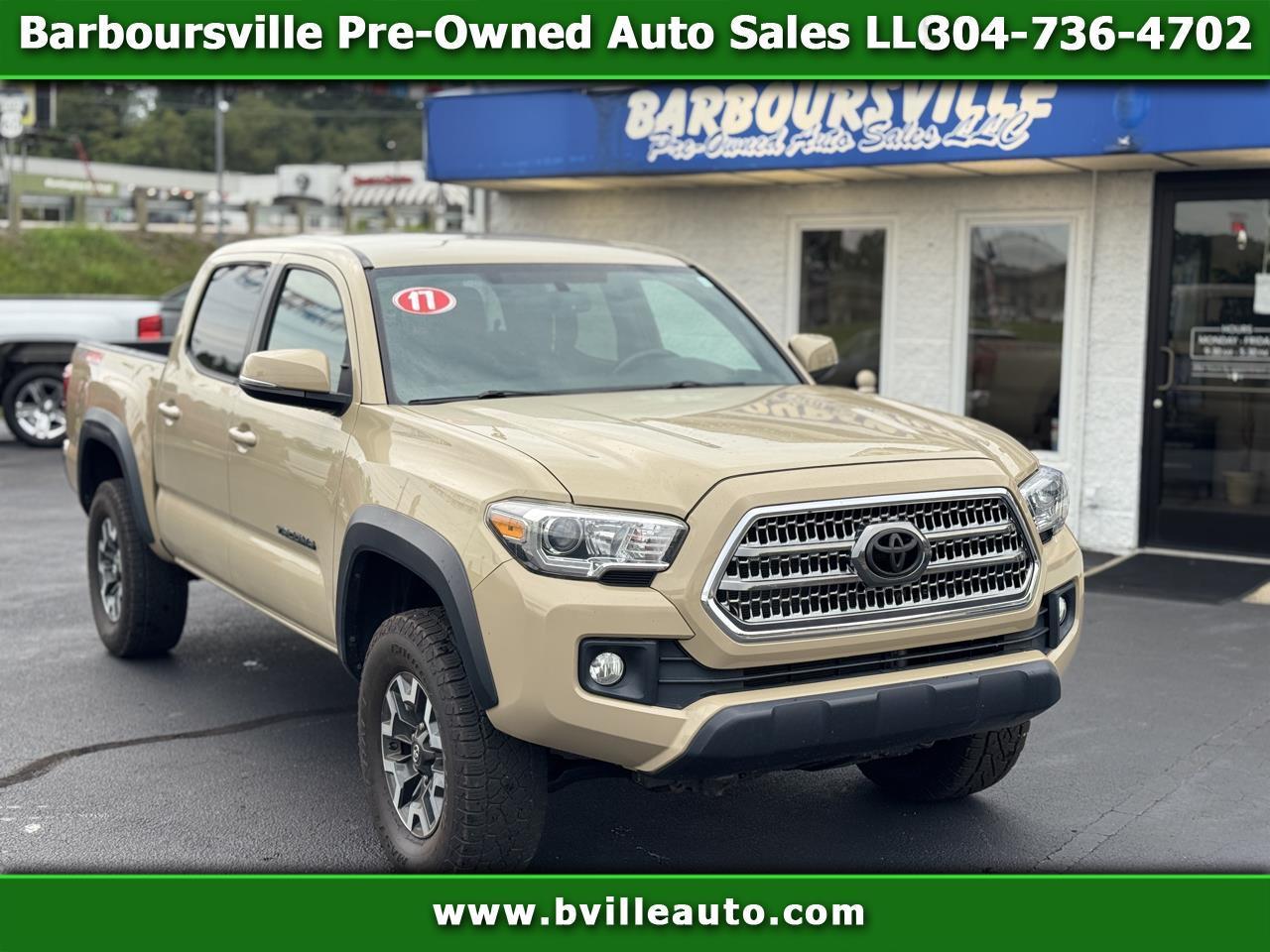 2017 Toyota Tacoma TRD Off Road Double Cab 5' Bed V6 4x4 MT (Natl)