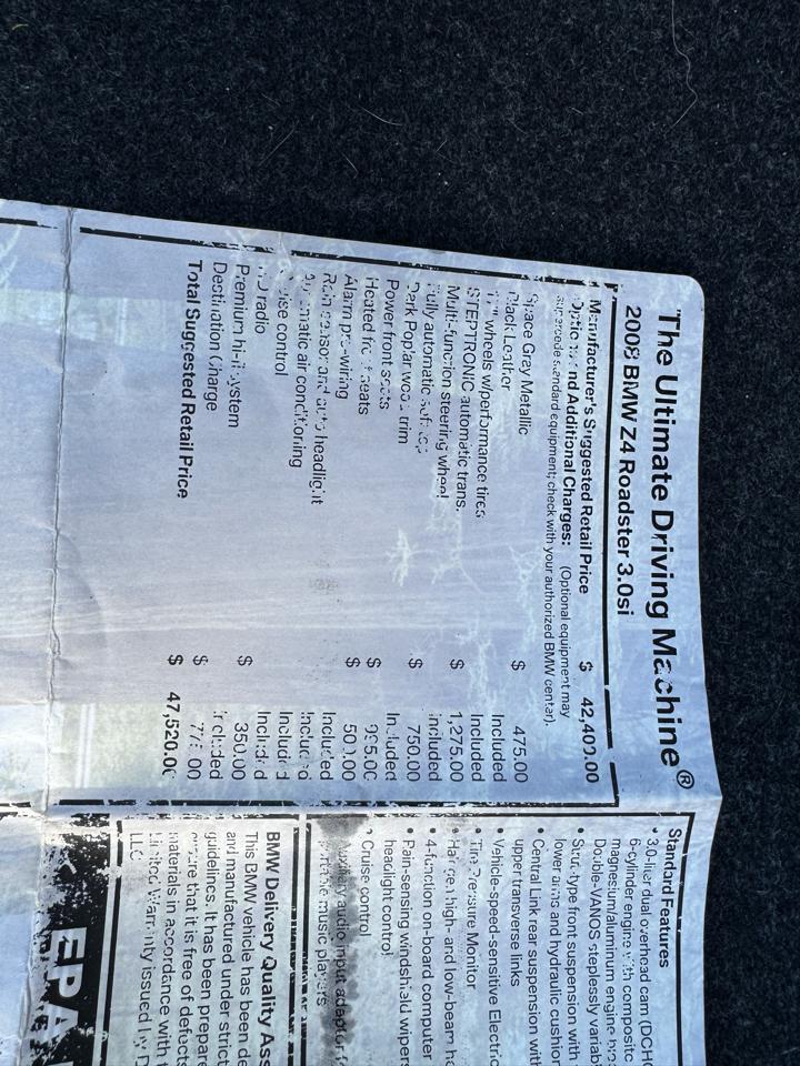 BMW Z4 Roadster 3.0si 2008