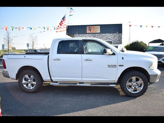 White 2016 RAM 1500 Big Horn Crew Cab 4WD Pickup Truck Four-Wheel Drive Automatic