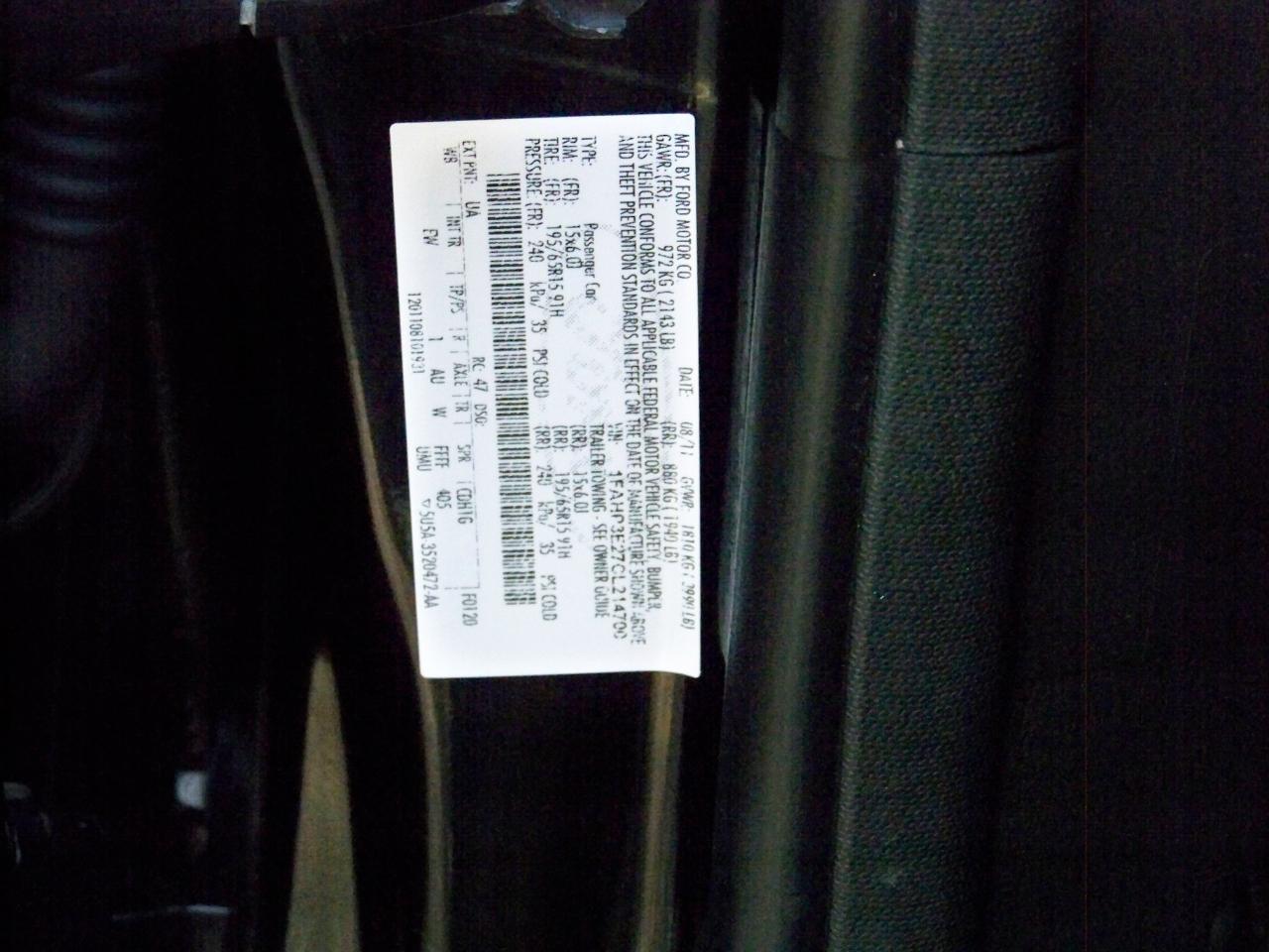 Ford Focus S Sedan 2012