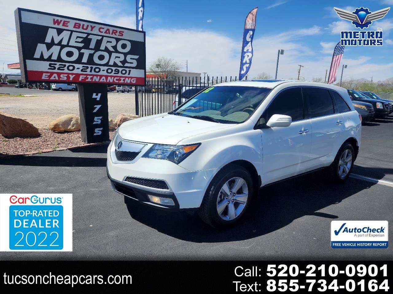 2012 Acura MDX 6-Spd AT w/Tech Package