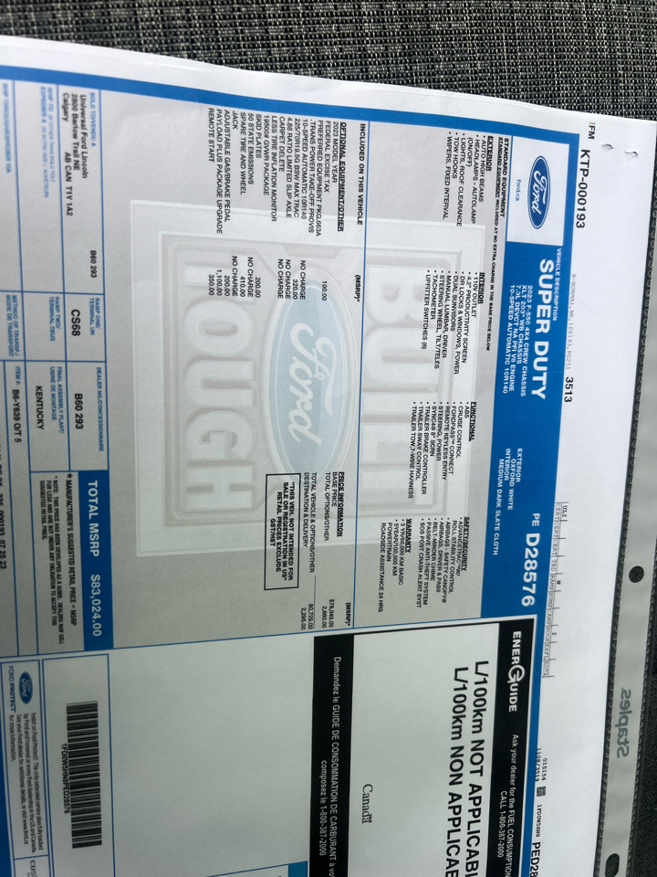 Ford Super Duty F-550 DRW XLT 4WD Crew Cab 203" WB 84" CA 2023