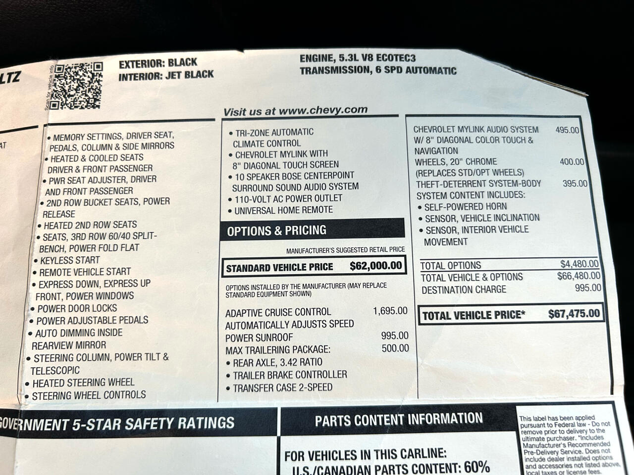 Chevrolet Tahoe LTZ 4WD 2015 Chevrolet Tahoe LTZ 4WD 2015