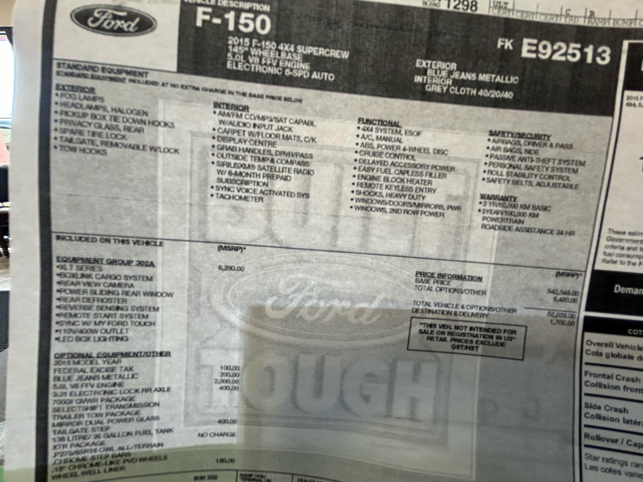 Ford F-150 XLT SuperCrew 5.5-ft. Bed 4WD 2015