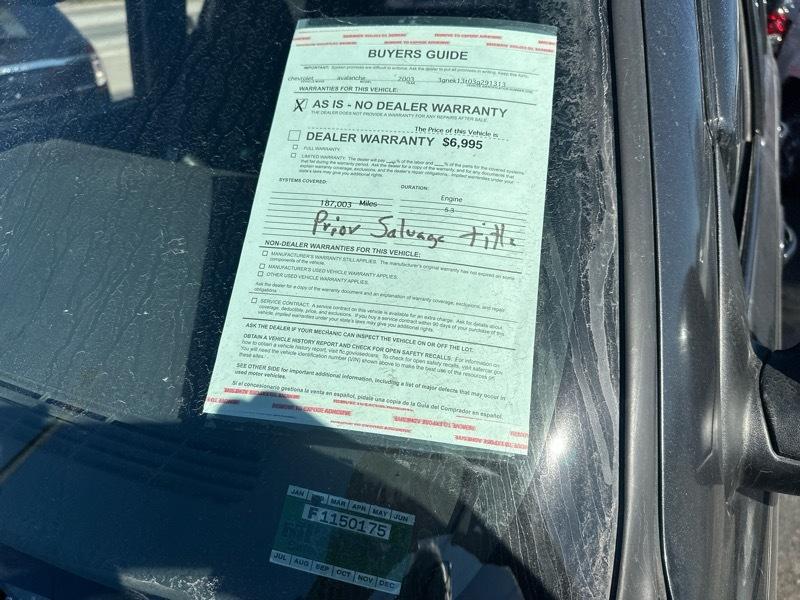 Chevrolet Avalanche 1500 4WD 2003