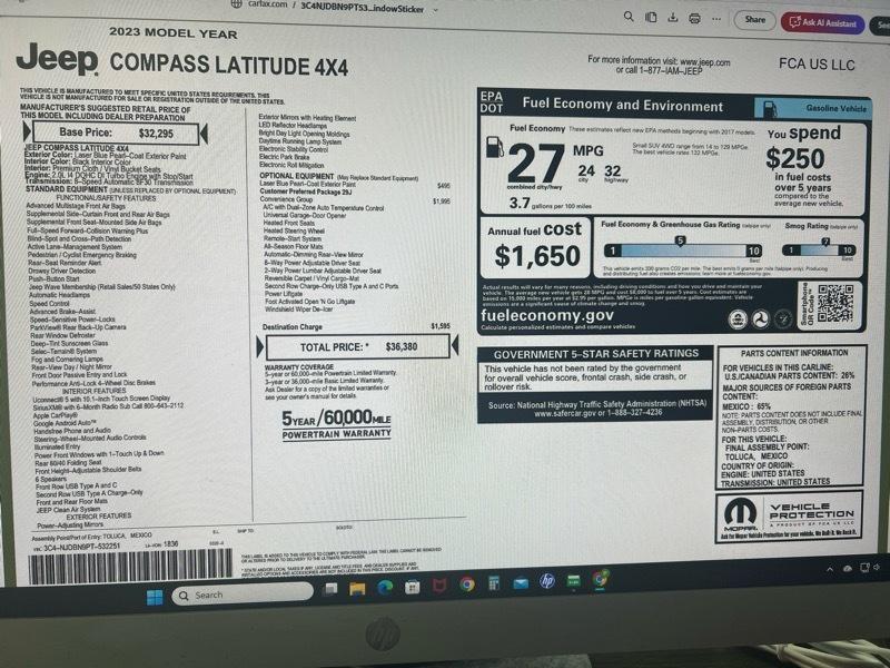 Jeep Compass Latitude 2023