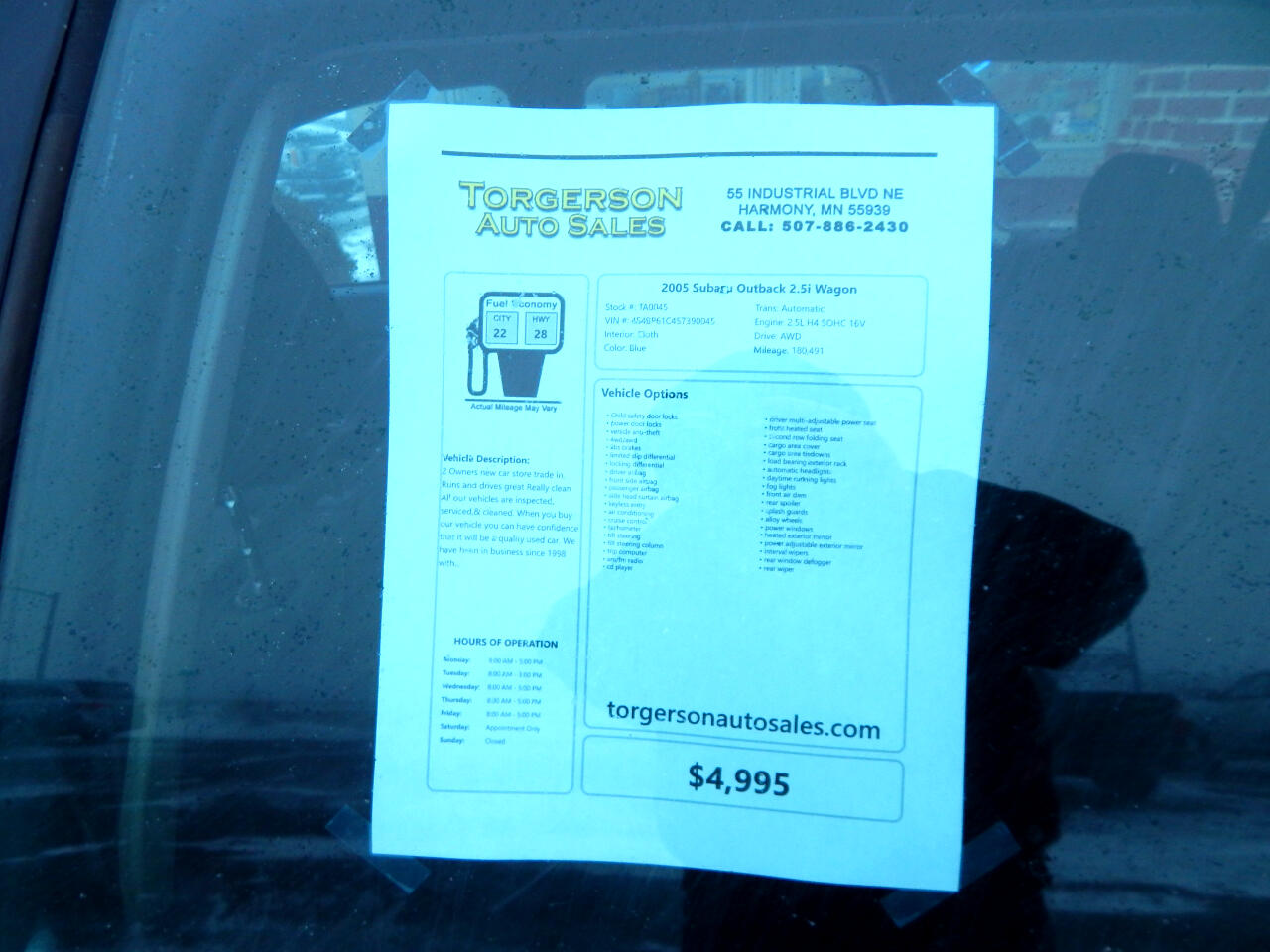 Subaru Outback 2.5i Wagon 2005