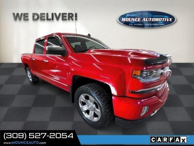 Red 2016 Chevrolet Silverado 1500 LTZ Crew Cab 4WD Pickup Truck Four-Wheel Drive 8-Speed Automatic Overdrive