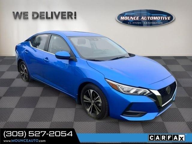 Blue 2020 Nissan Sentra Sedan Front-Wheel Drive Continuously Variable Transmission