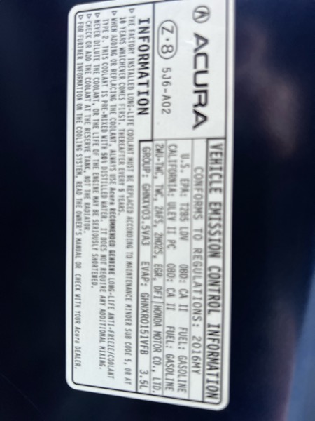 Acura MDX 9-Spd AT w/Tech Package 2016