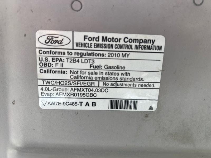 Ford Explorer Sport Trac XLT 4.0L 2WD 2010