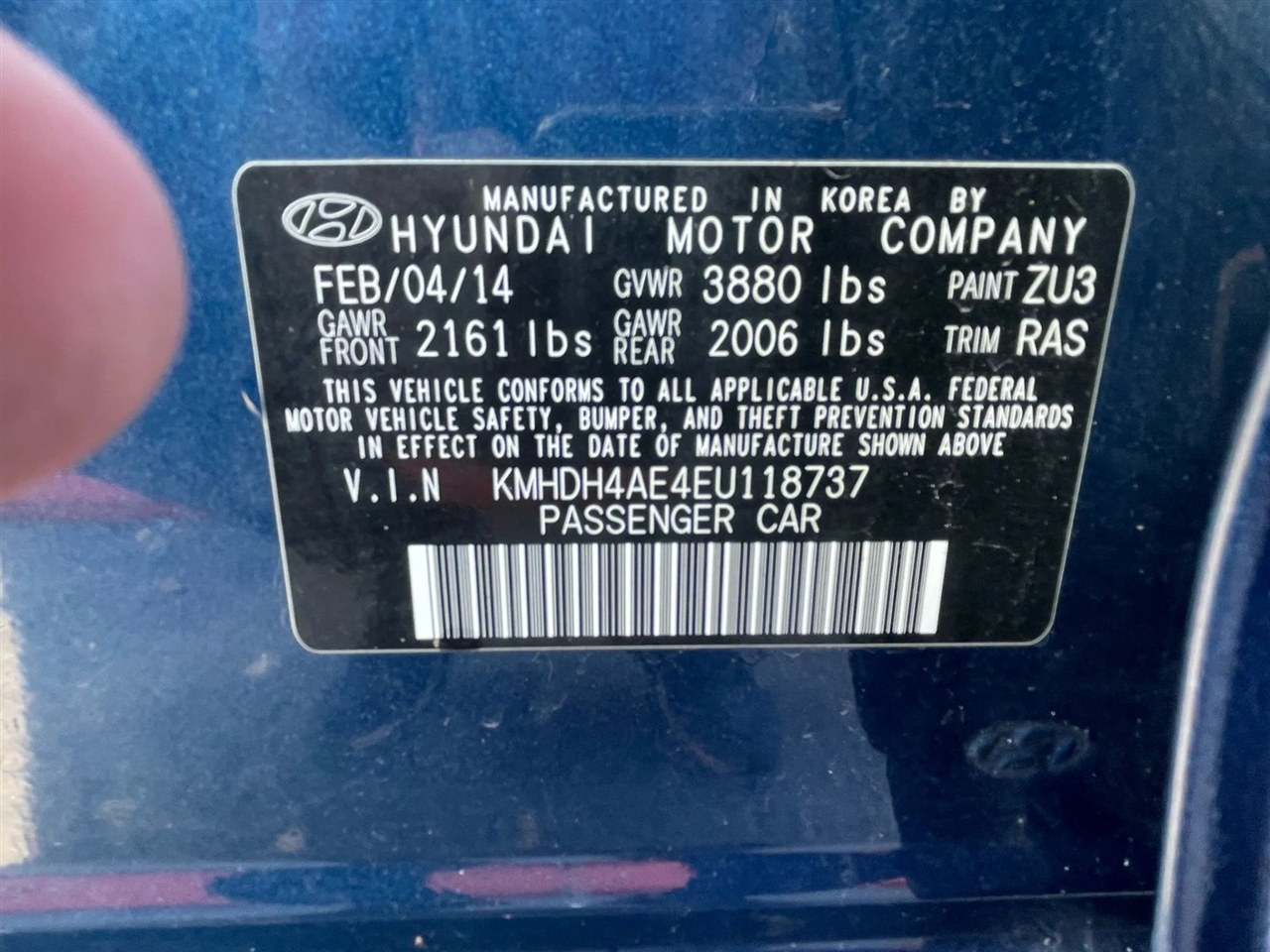 Hyundai Elantra Limited 2014