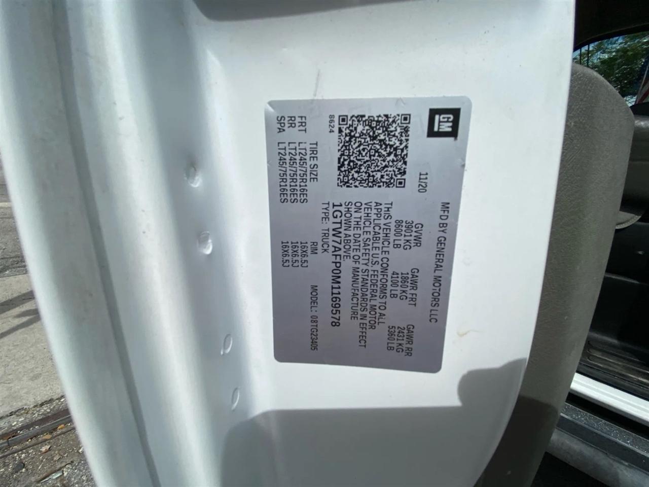 GMC Savana G2500 Cargo 2021