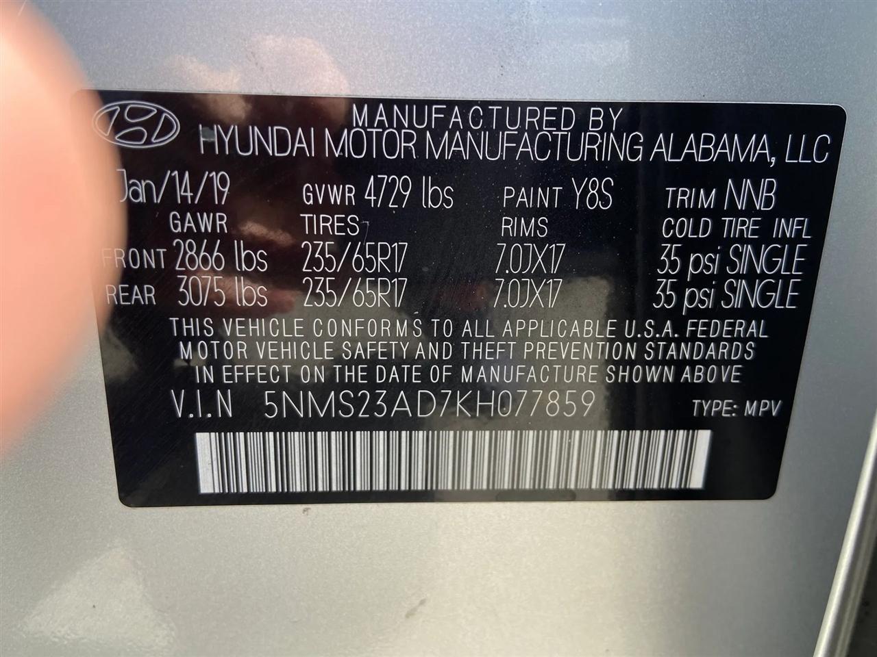 Hyundai Santa Fe SE 2.4 2019