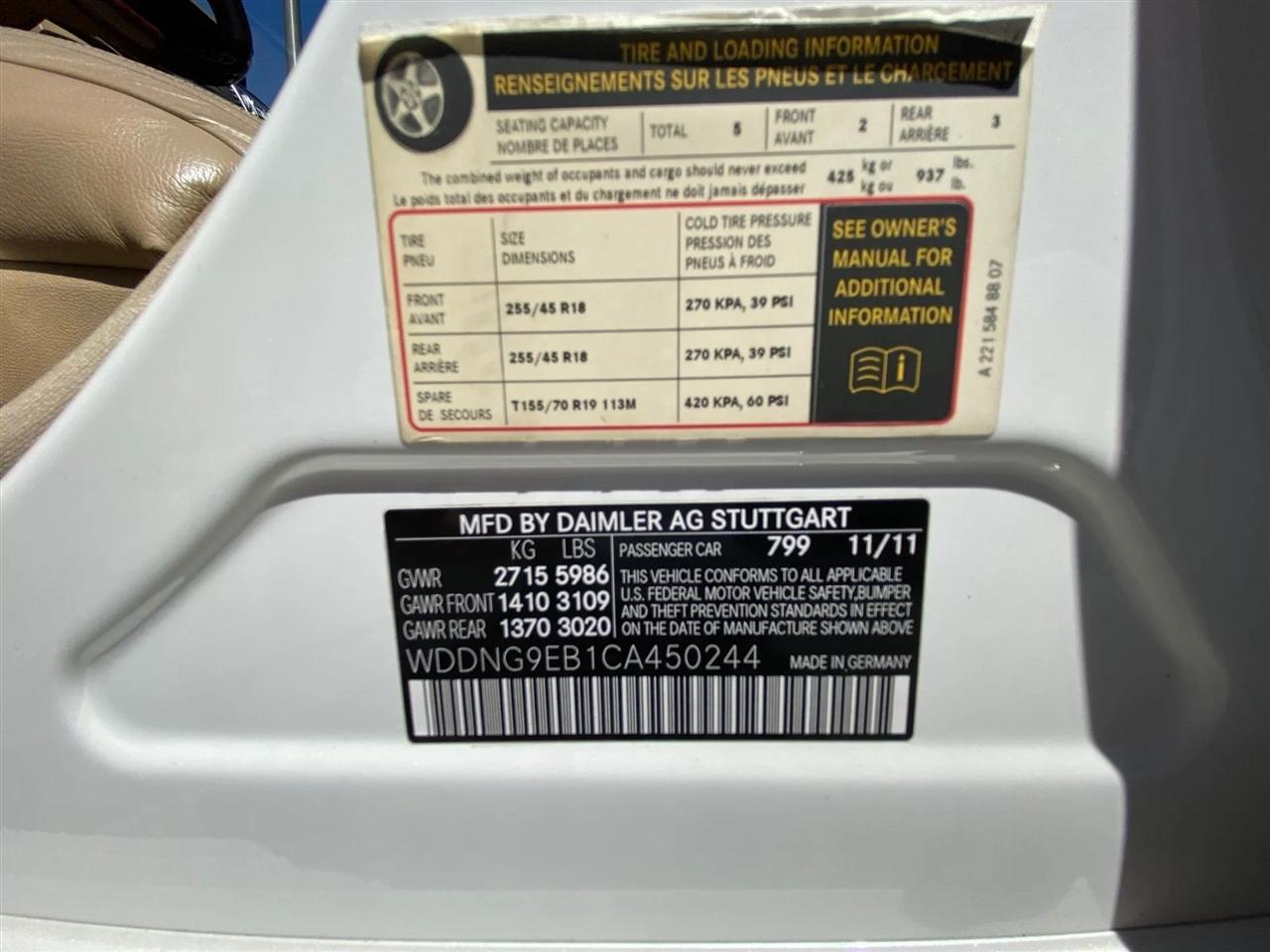 Mercedes-Benz S-Class S550 4-MATIC 2012