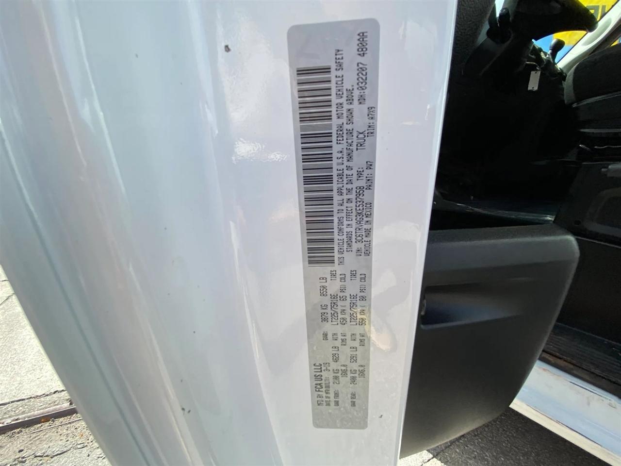 RAM Promaster 1500 Low Roof Tradesman 136-in. WB 2019