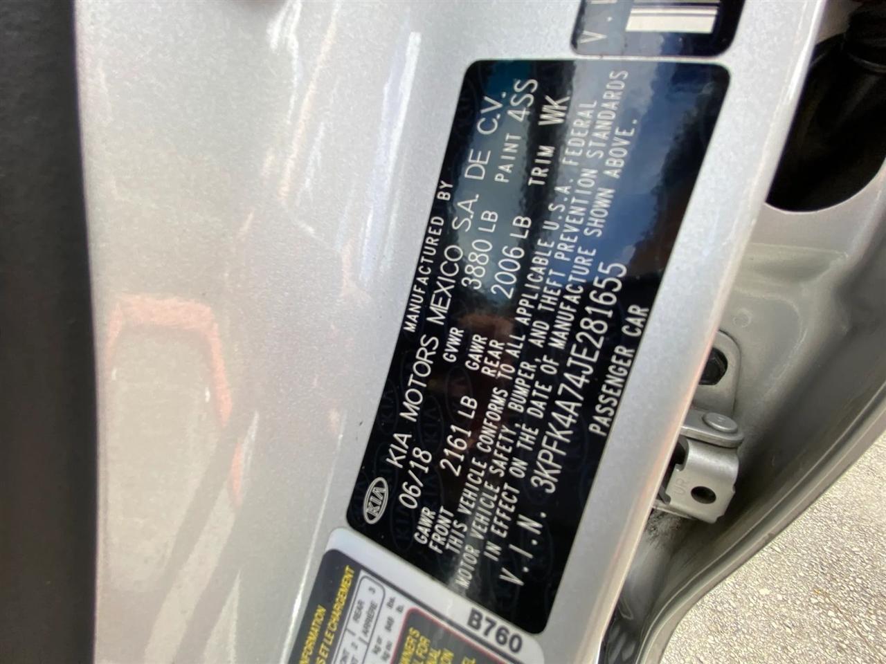 Kia Forte LX 6A 2018