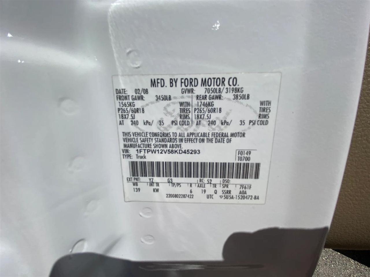 Ford F-150 Lariat SuperCrew 2WD 2008