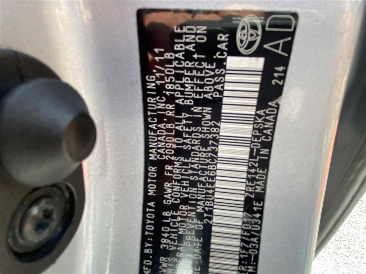 Toyota Corolla S 4-Speed AT 2011