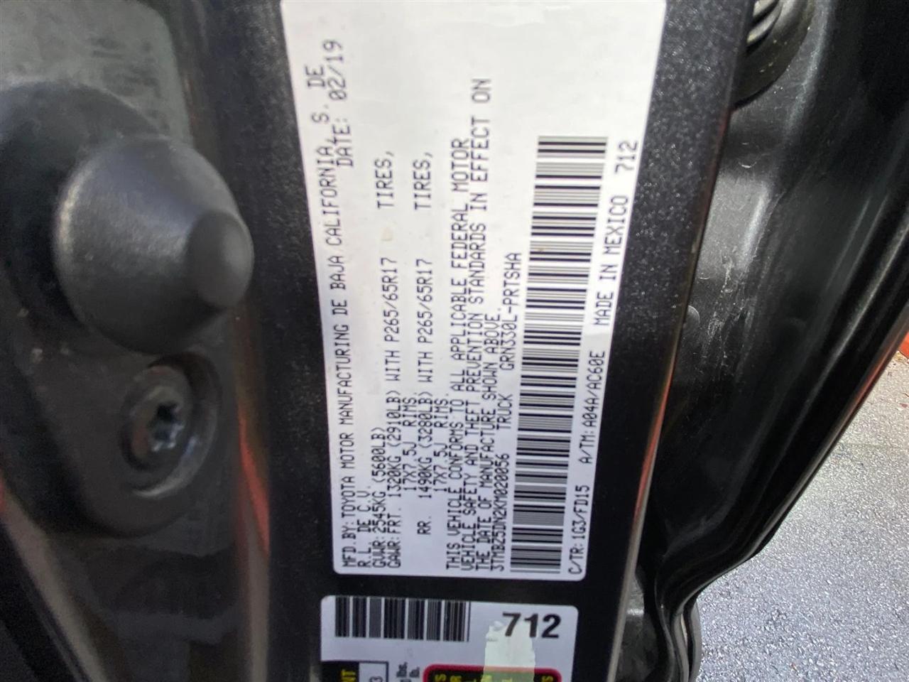 Toyota Tacoma SR5 Double Cab Super Long Bed V6 6AT 2WD 2019