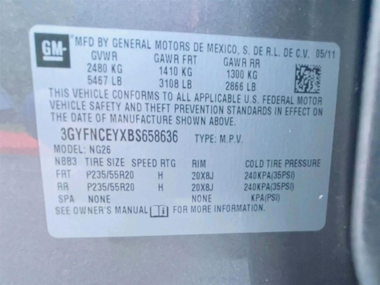 Cadillac SRX Premium Collection 2011