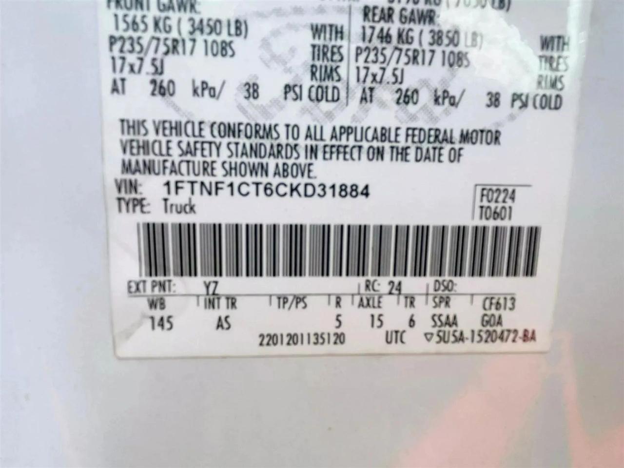 Ford F-150 XL 8-ft. Bed 2WD 2012