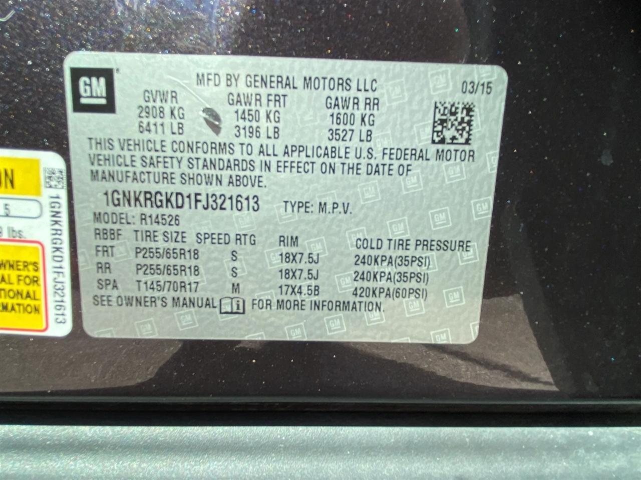 Chevrolet Traverse 1LT FWD 2015