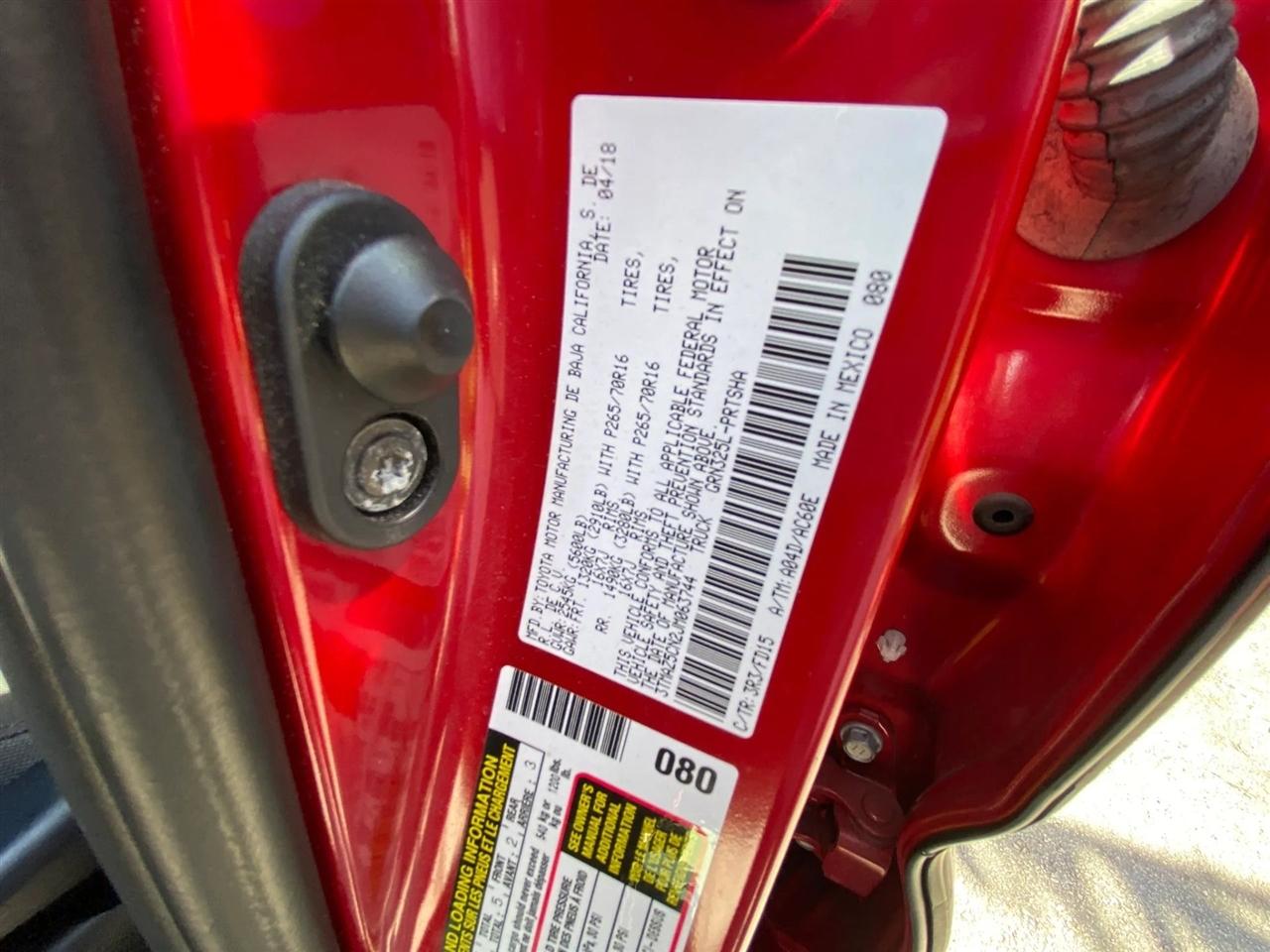 Toyota Tacoma SR5 Double Cab Long Bed V6 6AT 2WD 2018
