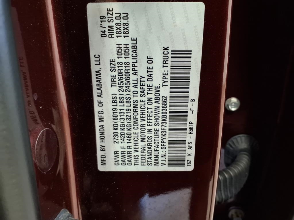 Honda Ridgeline RTL-E AWD 2019