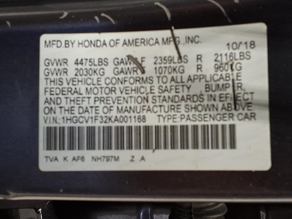 Honda Accord Sedan Sport 1.5T CVT 2019